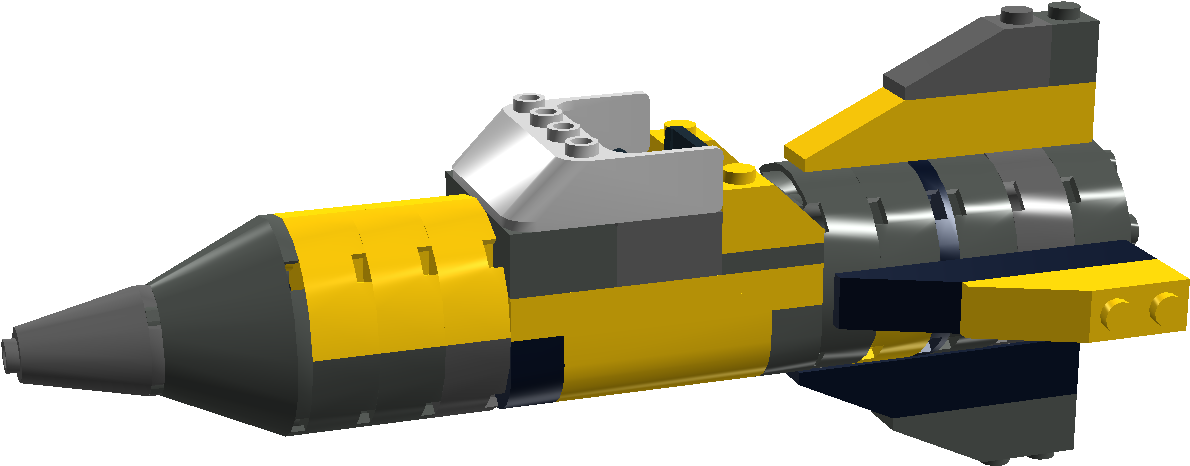 Yellow Classic Rocket - Lego Rocket Yellow (1271x877), Png Download