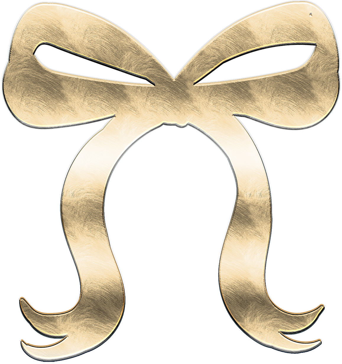 Bow Metal Gold - Graphics (1222x1280), Png Download