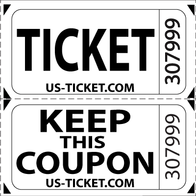 Transparent Download Premium Double Roll Raffle Tickets - Black And White Raffle Tickets (400x400), Png Download