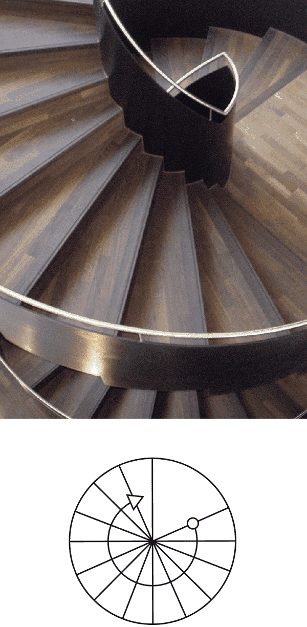 Spiral Staircase - Bauwerk Parkett Ag (600x1225), Png Download