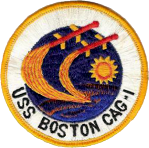 Uss Boston Jacket Patch 1958 - Uss Boston Cag 1 Patch (485x481), Png Download