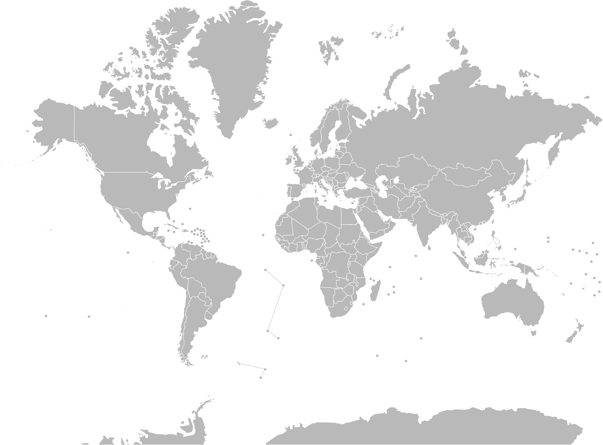 Open - World Map Mercator Svg (2000x1478), Png Download