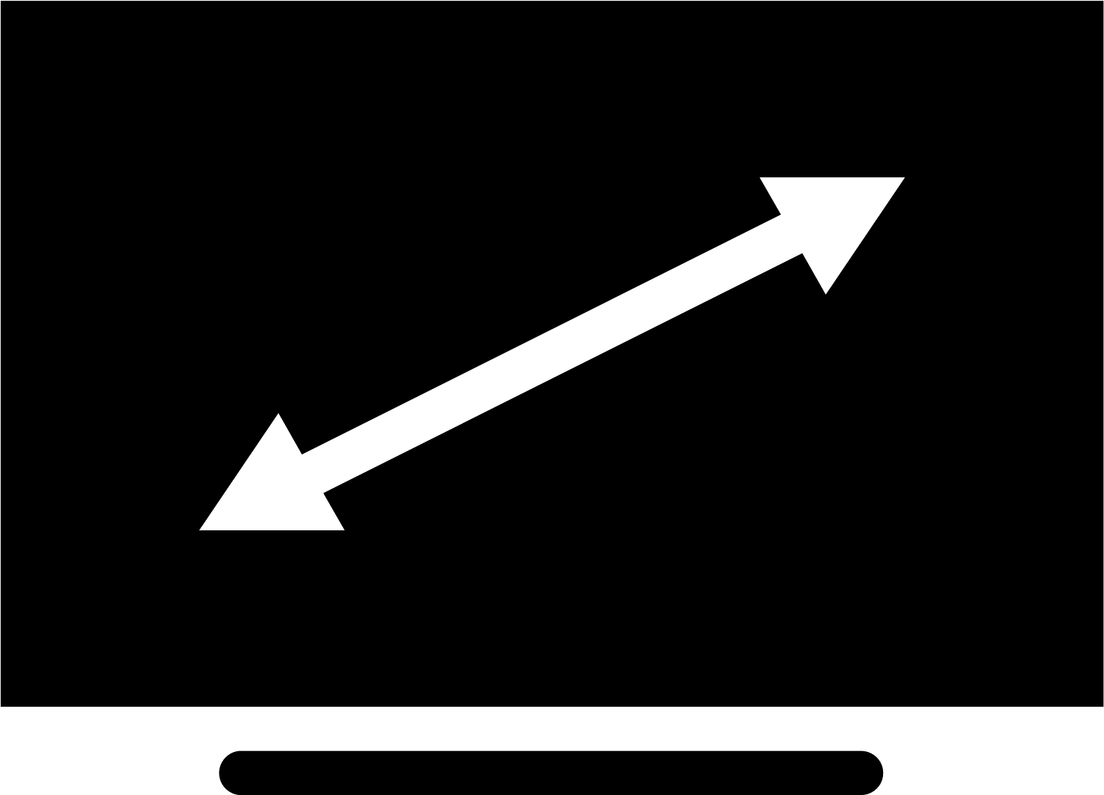 Widescreen Filled Icon - Electronic Symbol (1600x1600), Png Download