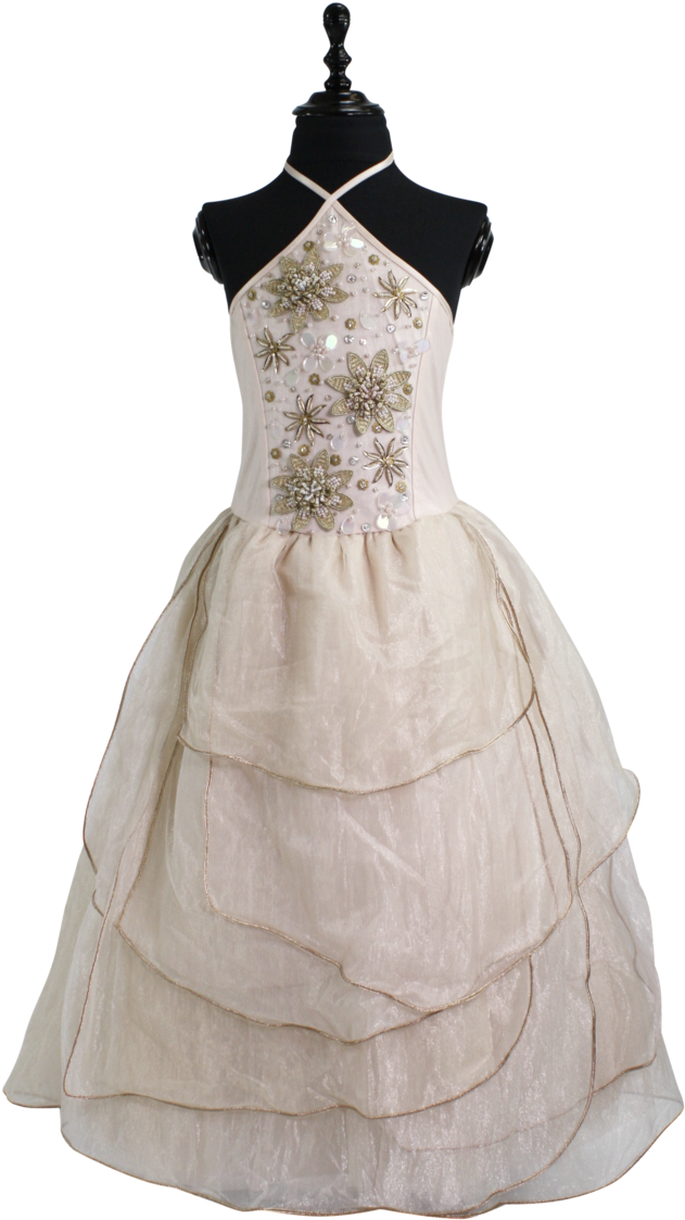 Dolly By Le Petit Tom Belle Tutu Dress In Champagne - Tutu (700x1246), Png Download