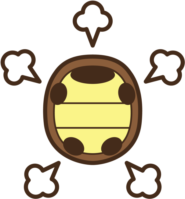 Happy Turtle Shell - Winter (659x689), Png Download