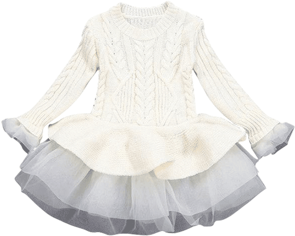Petite Bello Dress Beige / 2-3t Aileen Crochet Tutu - Dress (600x600), Png Download
