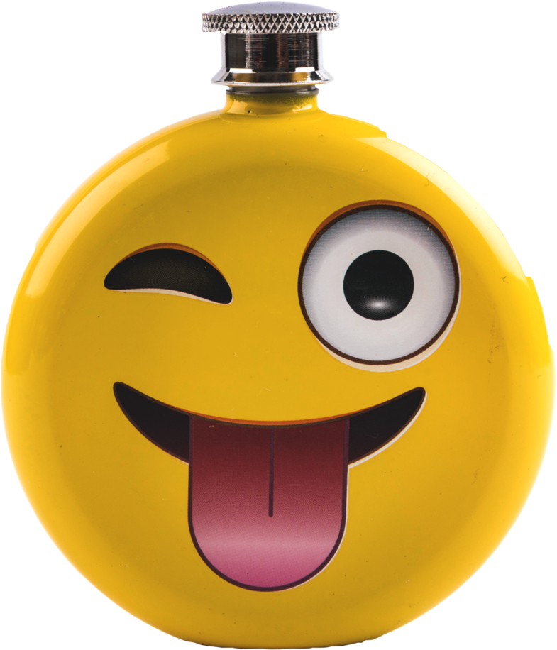Front View Of Emoji Flask - Emoji Flask (1024x1024), Png Download