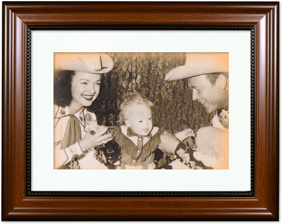 Framed Picture Of Dale, Robin And Roy Rogers - Picture Frame (1080x1080), Png Download