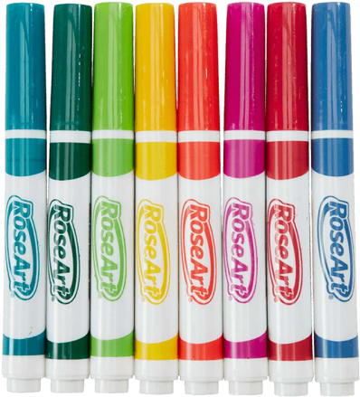8ct Bold Washable Broadline Markers - Roseart Washable 10 Markers (500x500), Png Download