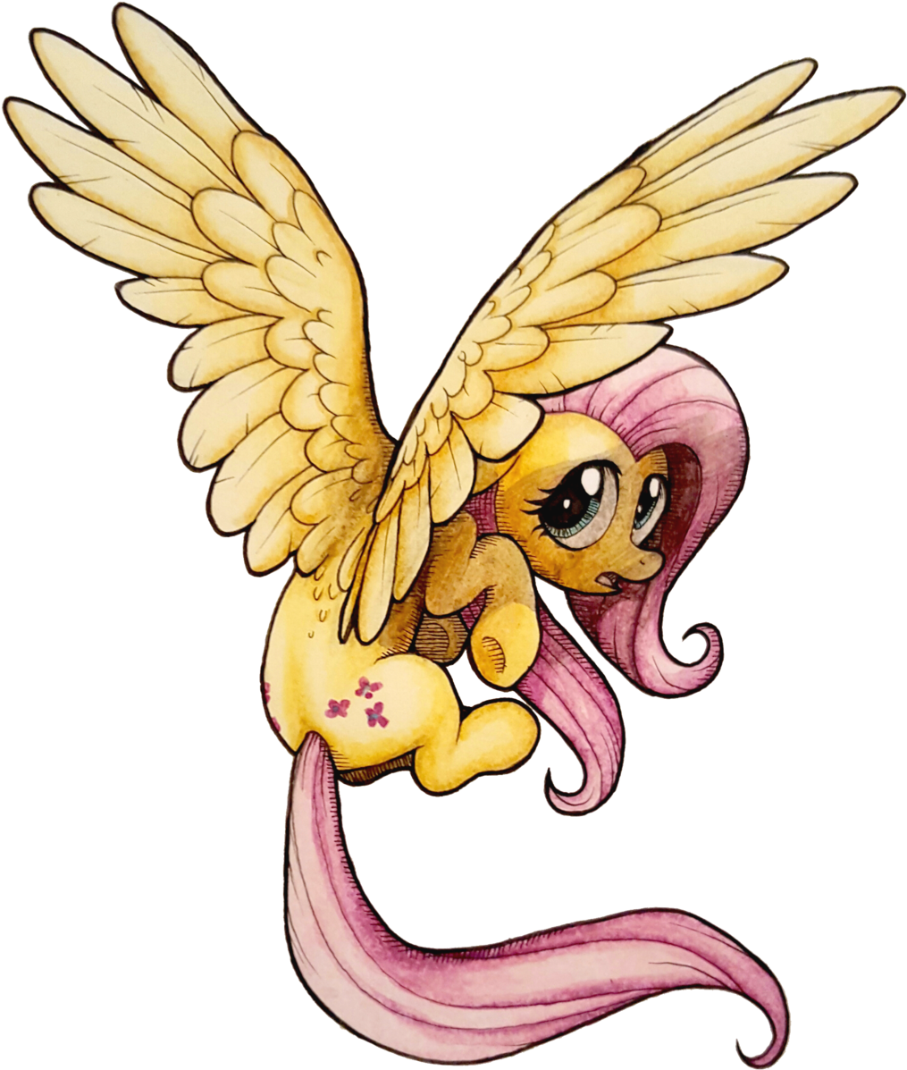 Fluttershy Copic Markers By Wingedwolf (1024x1214), Png Download