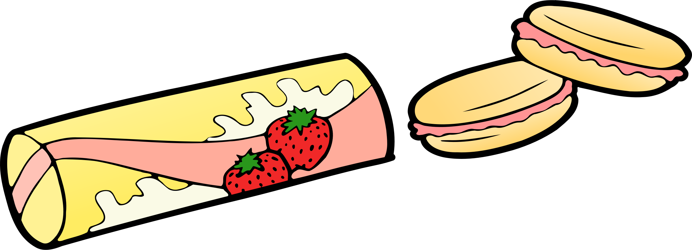 This Free Icons Png Design Of Strawberry Snack (2400x870), Png Download