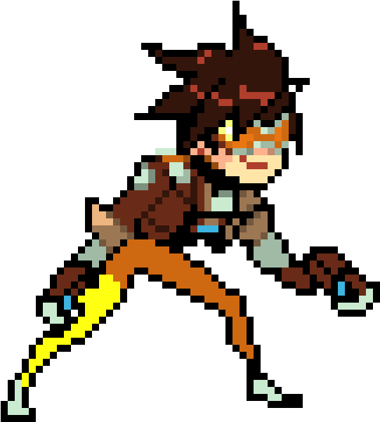 Tracer - Overwatch Tracer Pixel Spray (830x780), Png Download