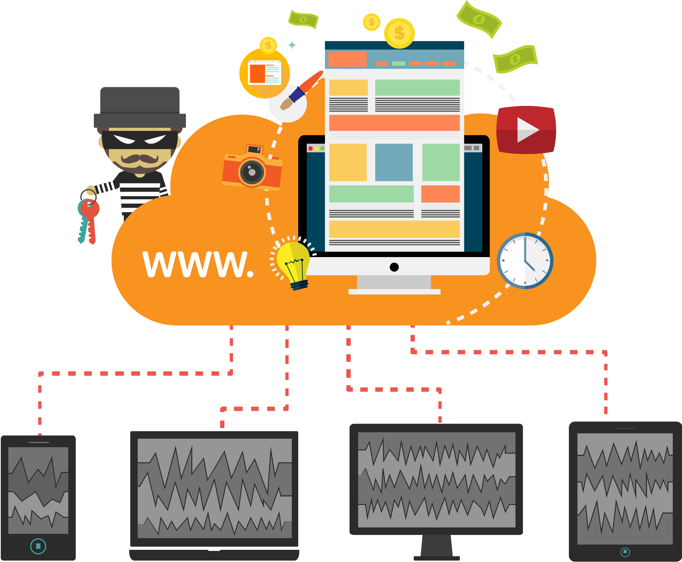 Don't Let Hackers Ruin Your Business And Your Reputation - Wordpress (2656x2191), Png Download