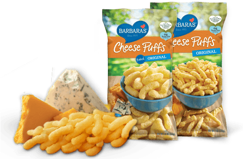 Cheese Puffs - Barbara's Bakery Baked White Cheddar Cheez Puffs (492x331), Png Download