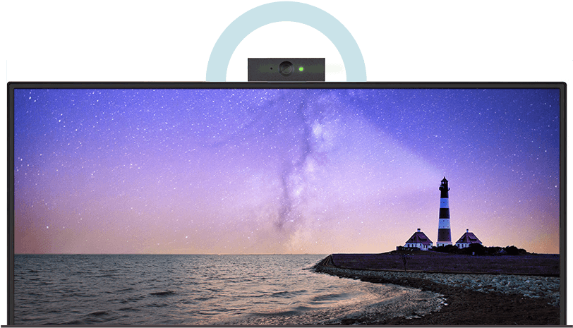 Pop-up Webcam - Lighthouse And The Stars Notebook: 150 Page Lined 6 (940x543), Png Download
