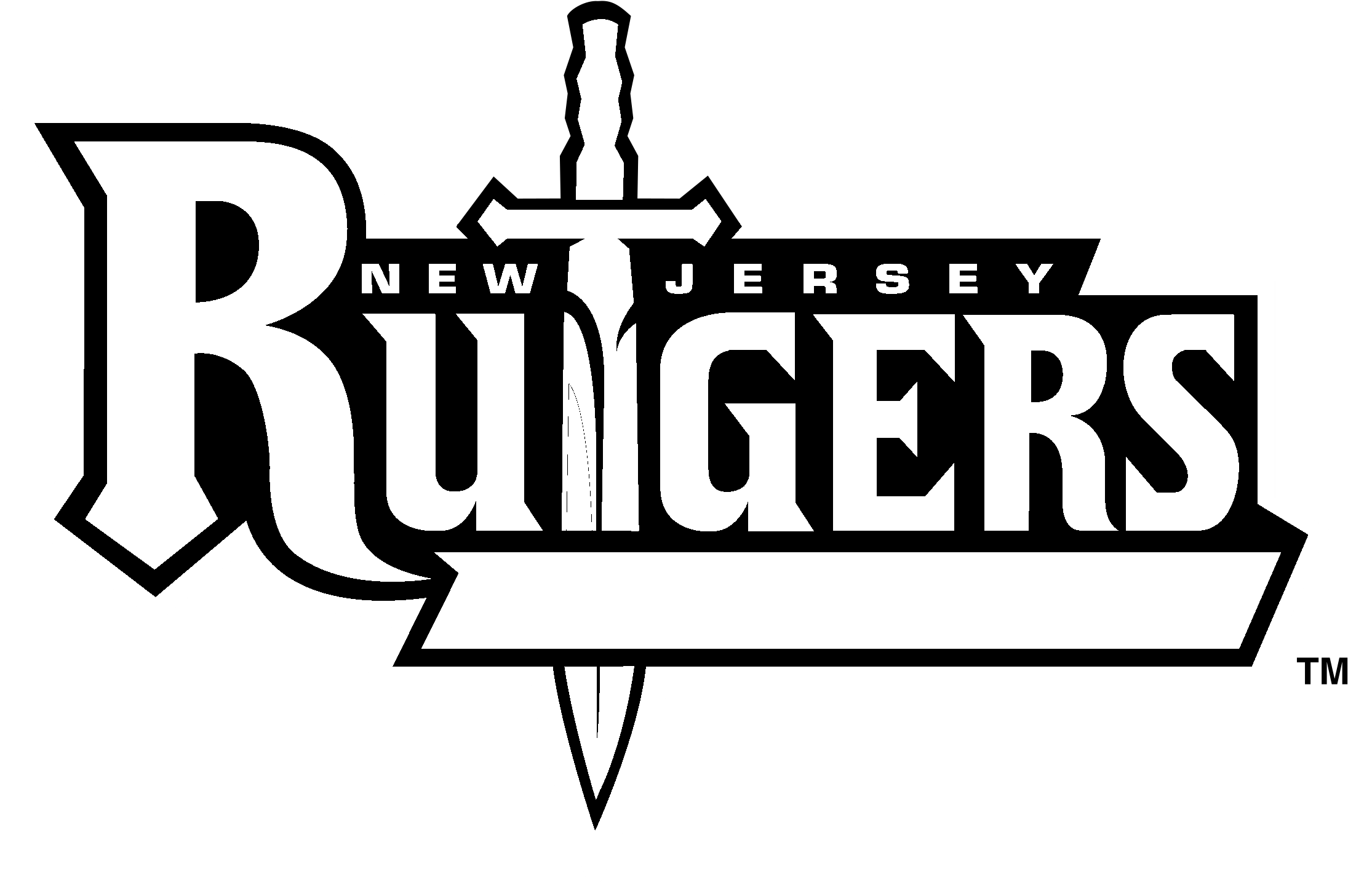 Rutgers Scarlet Knights Logo Black And White - Rutgers Scarlet Knights (2400x2400), Png Download