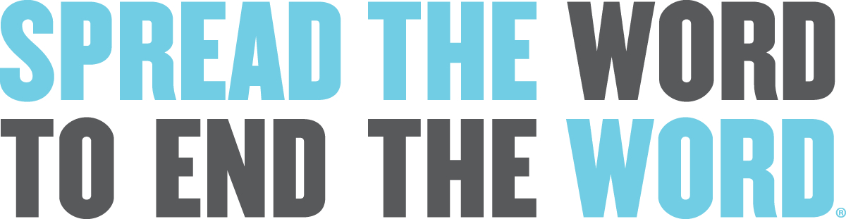 Image Result For R-word Logo - Word Going To End (1200x311), Png Download