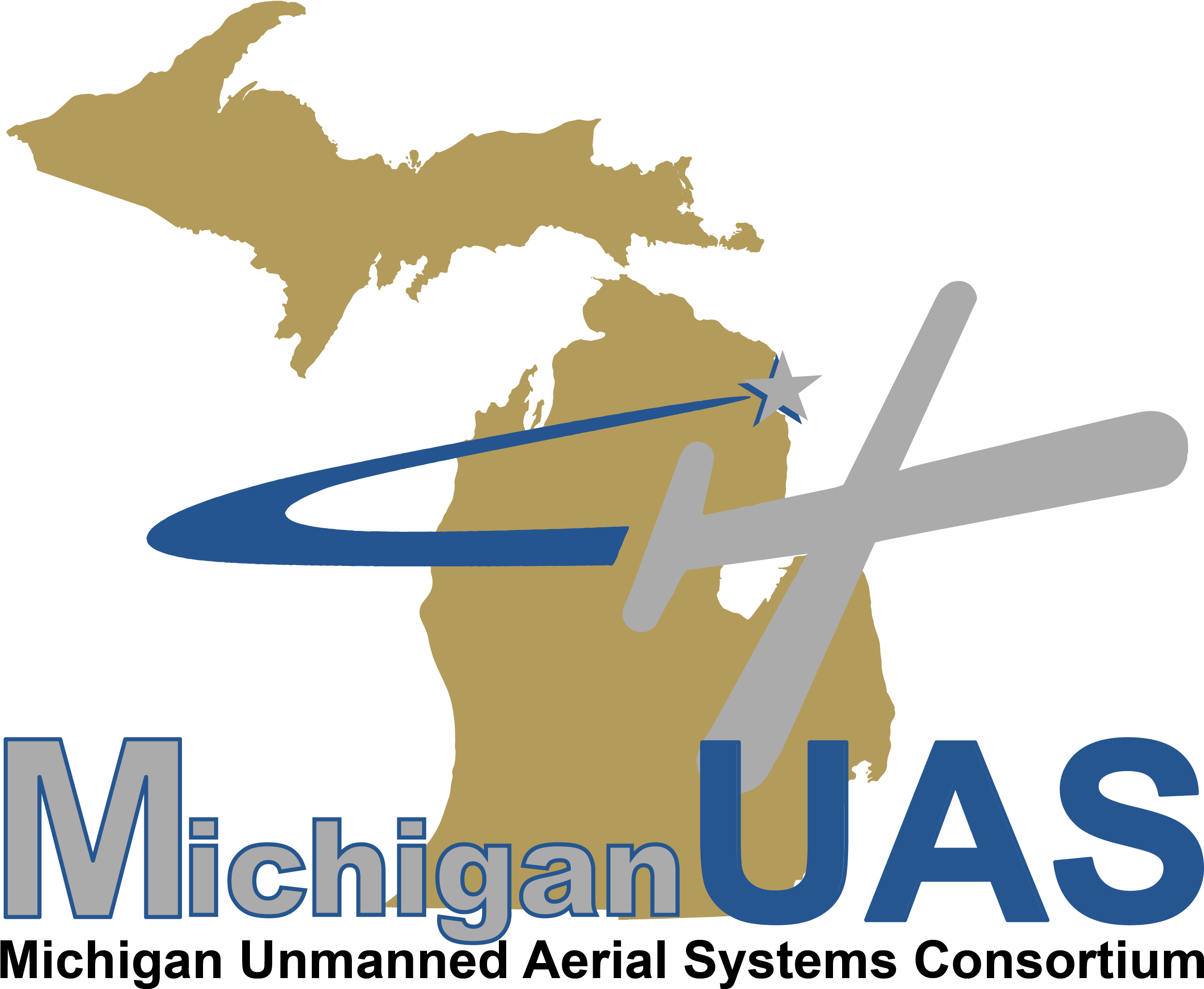 Michigan Unmanned Aerial Systems Consortium - Michigan Map Vector (2660x2193), Png Download