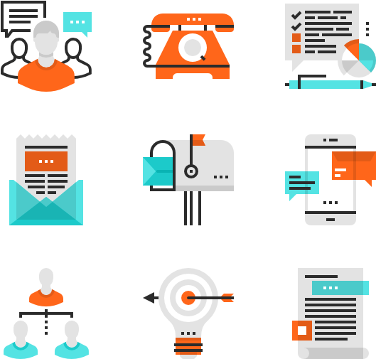 Marketing And Advertising - Elearning Icons Png (600x564), Png Download