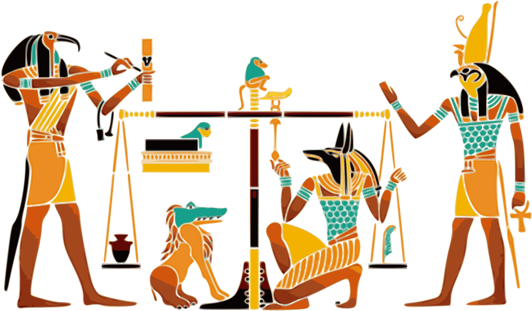 Ancient Egyptian Religion Anubis Maat Duat - Scale Of Maat (1061x750), Png Download