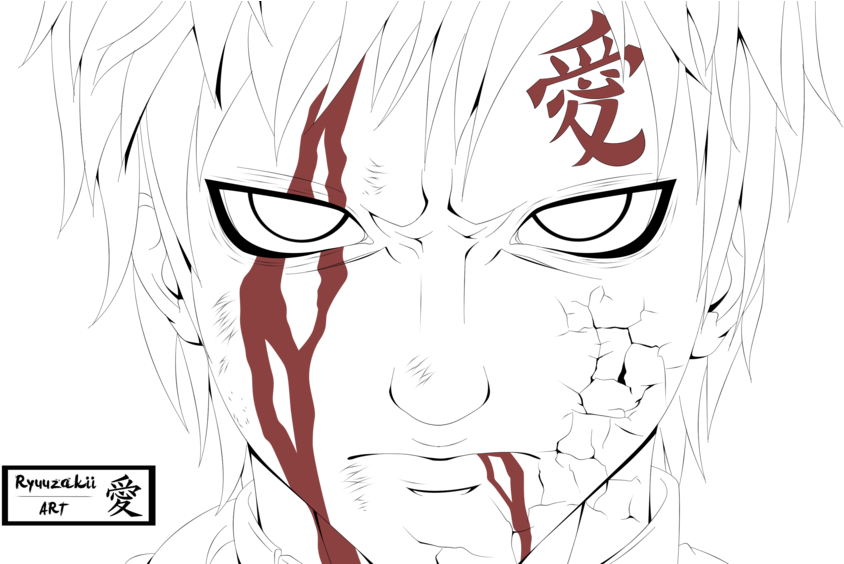 Png Freeuse Stock Collection Of Free Gaara Drawing - Gaara (900x563), Png Download