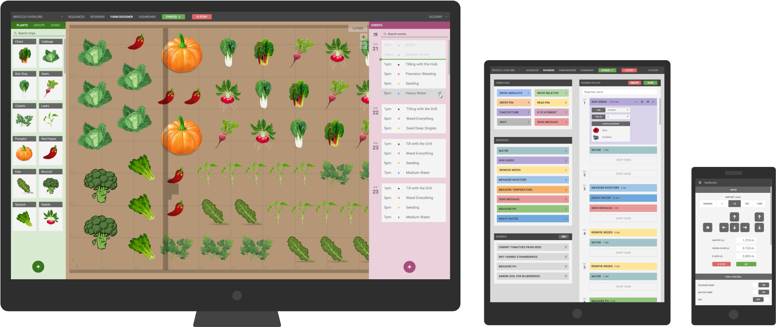 Farmbot Genesis Web App On Different Devices - Farm Bot Genesis (2500x1065), Png Download