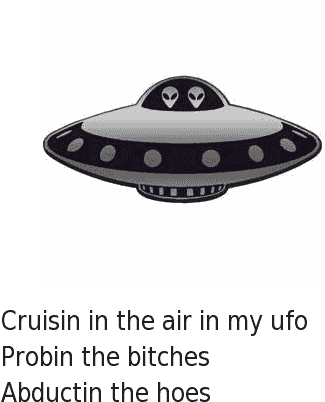 Ayy Lmao, Bitch, And Hoe - Ufo Gif (400x421), Png Download