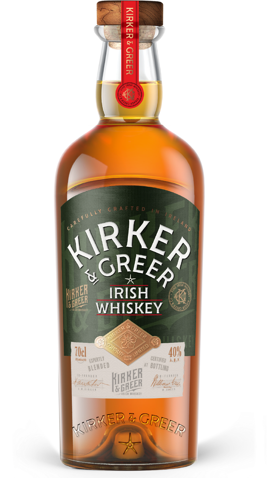 Kirker Greer Irish Whiskey Bottle - Liquor (974x1704), Png Download