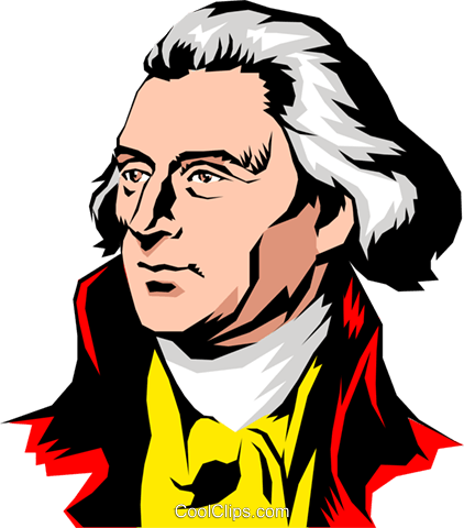 Thomas Jefferson Royalty Free Vector Clip Art Illustration - Thomas Jefferson Png (422x480), Png Download