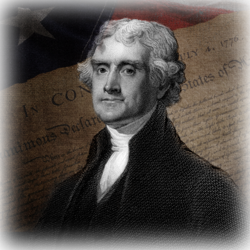 Thomas Jefferson - Portraits Of Thomas Jefferson (500x500), Png Download