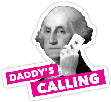 That Time Thomas Jefferson Told Alexander Hamilton - George Washington On The Phone (375x360), Png Download