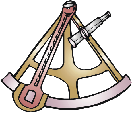 Meriwether Lewis, Thomas Jefferson And The Opening - Sextant Clipart (464x395), Png Download