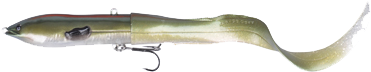 50258 3d Hard Eel Tail Bait 17cm 40g 10 Green Silver - Savage Gear 3d Hard Eel 17cm - Green Silver 17cm 40g (400x400), Png Download