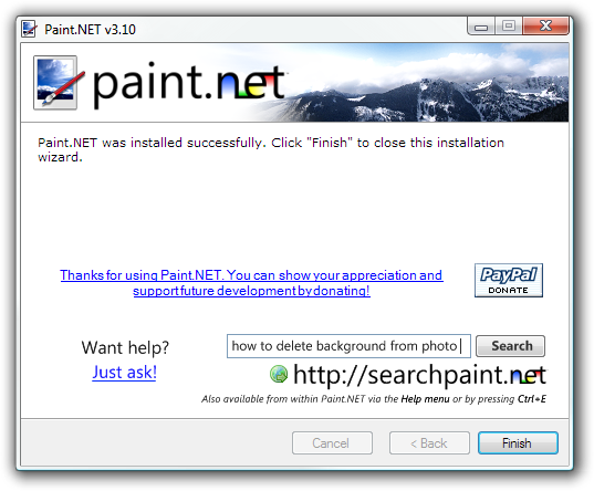 Net Install Donation Dialog - Paint Net (537x444), Png Download