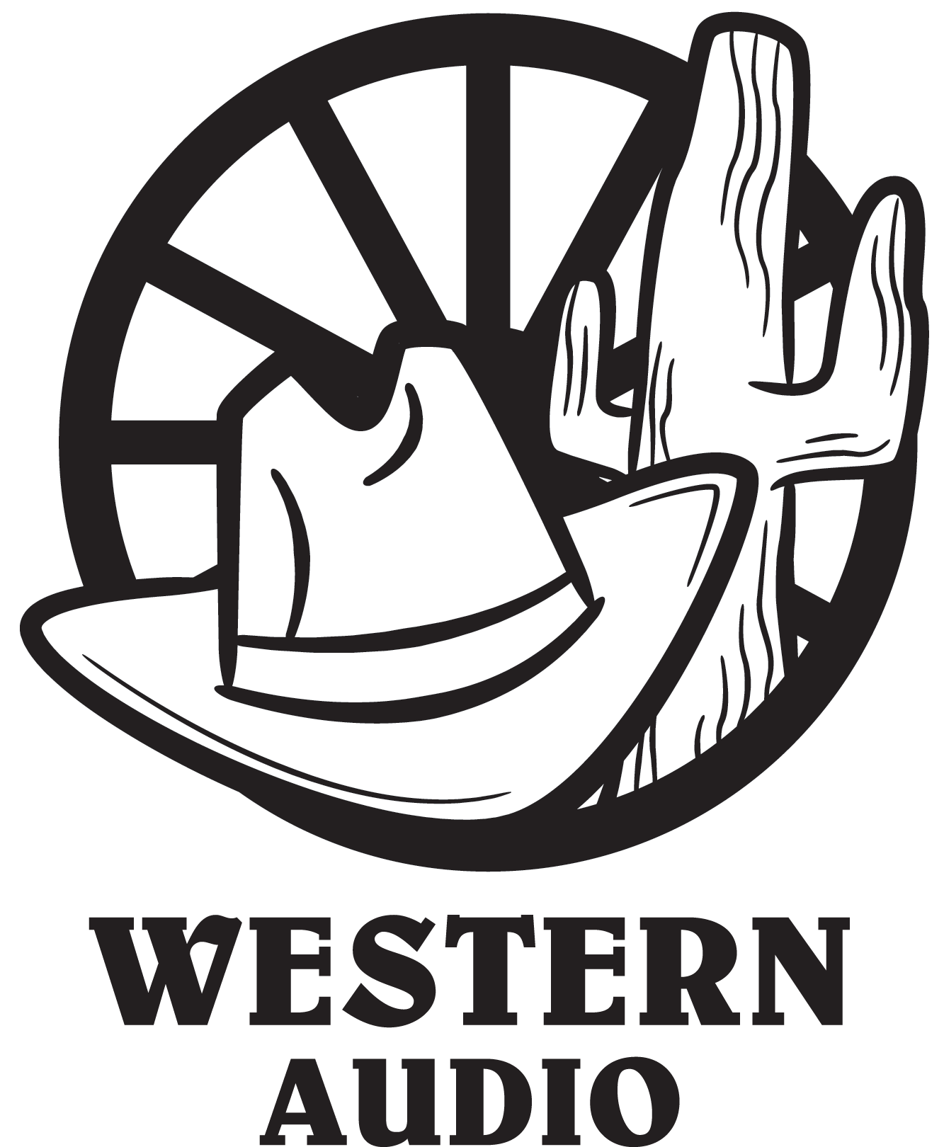 Black & White Western Audio Logo - Designer Property Signs-reserved Parking,cream On Maroon,aluminum,16" (1333x1620), Png Download