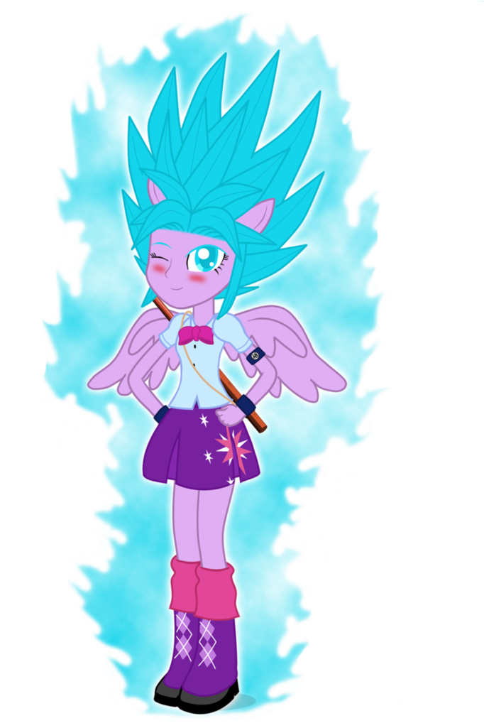 Gonzalossj3, Dragon Ball Z, Equestria Girls, Goku, - Twilight Sparkle Super Saiyan God (774x1032), Png Download