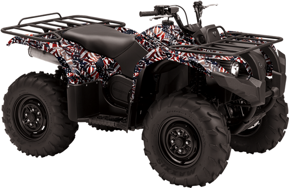 One Nation Atv - Atv Grizzly Red Yamaha (568x372), Png Download