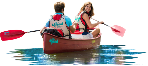 Discover The Most Beautiful Canoe River In Germany - Person In Canoe Png (600x269), Png Download