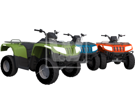 Three Atv Bikes Isolated - Nurol Ejder (550x351), Png Download