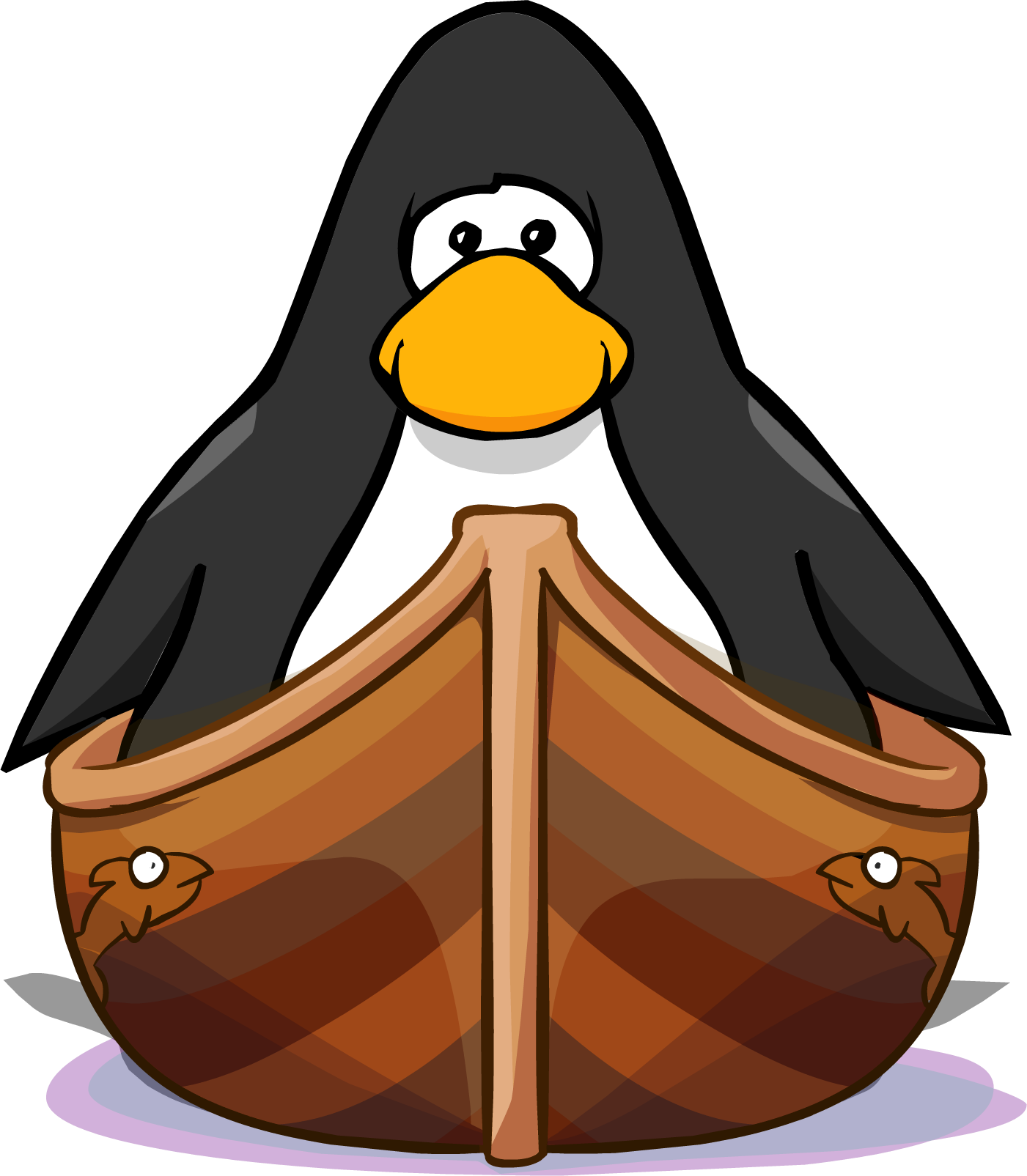 Wooden Canoe On A Player Card - Club Penguin Paintbrush (1401x1605), Png Download
