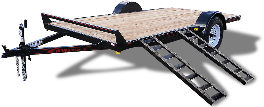 Uatv 2 Place Atv Trailer - Semi-trailer Truck (910x375), Png Download