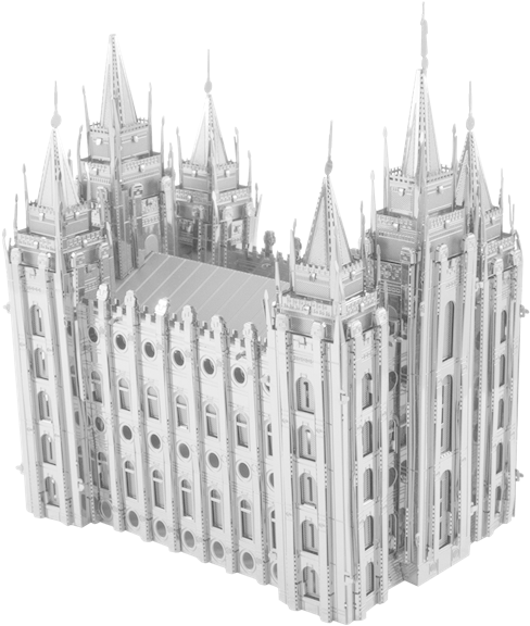 Picture Of Salt Lake City Temple - Lighthouse Of Alexandria By Metal Earth (523x620), Png Download