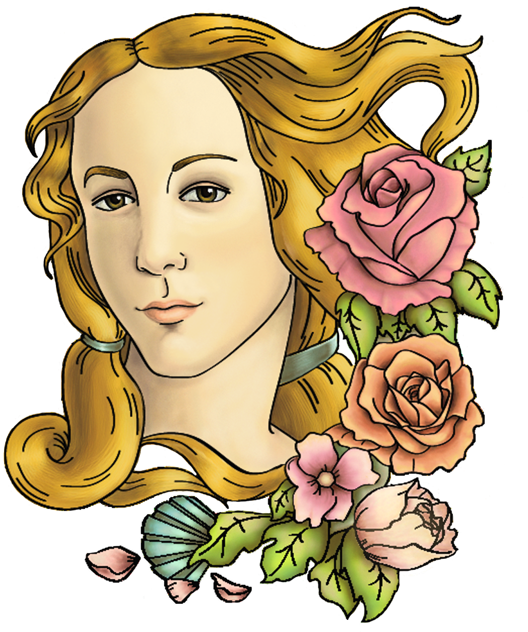 Tattoo Design Based On - Painting (1200x1600), Png Download