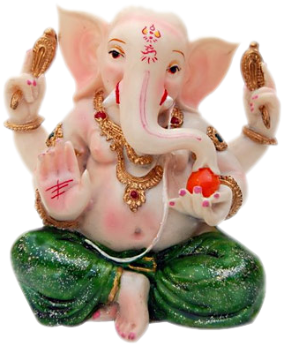 Ganesh Aarti - Ganesha (348x424), Png Download