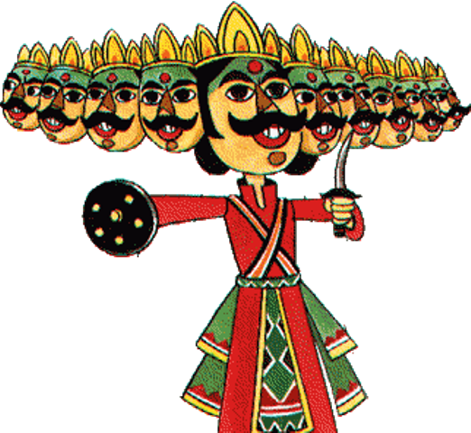 Ravan - Dussehra Clipart (522x480), Png Download