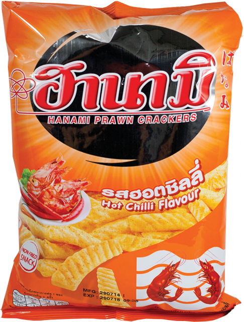 Hanami Spicy Prawn Crackers - Hanami Prawn Crackers Hot Chilli Flavor 60g 泰国hanami卡乐美 (640x640), Png Download