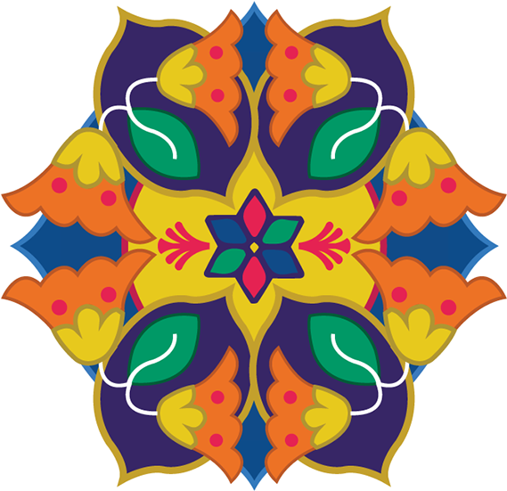 Other Versions Of The Final Design - Rangoli (600x592), Png Download