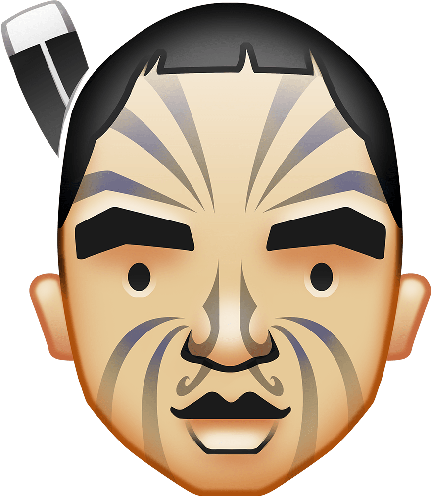 Apple Face Free Library Techflourish Collections - Maori Emoji (1000x1000), Png Download