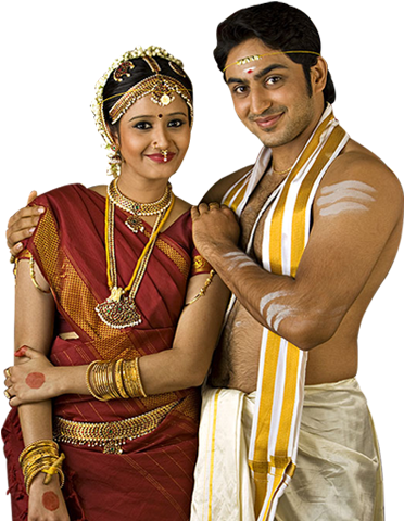 Iyengar Bride And Groom (400x480), Png Download
