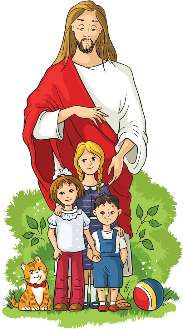 God Png Images Free Download Banner Royalty Free Library - Jesus Christ Cartoon (669x1195), Png Download